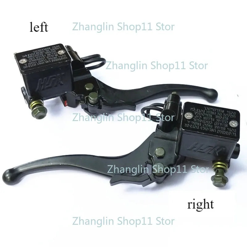 Triciclo eléctrico de cuatro ruedas Bomba de freno de coche eléctrico Freno de disco delantero, trasero, izquierdo y derecho Manija de freno izquierda y derecha a juego