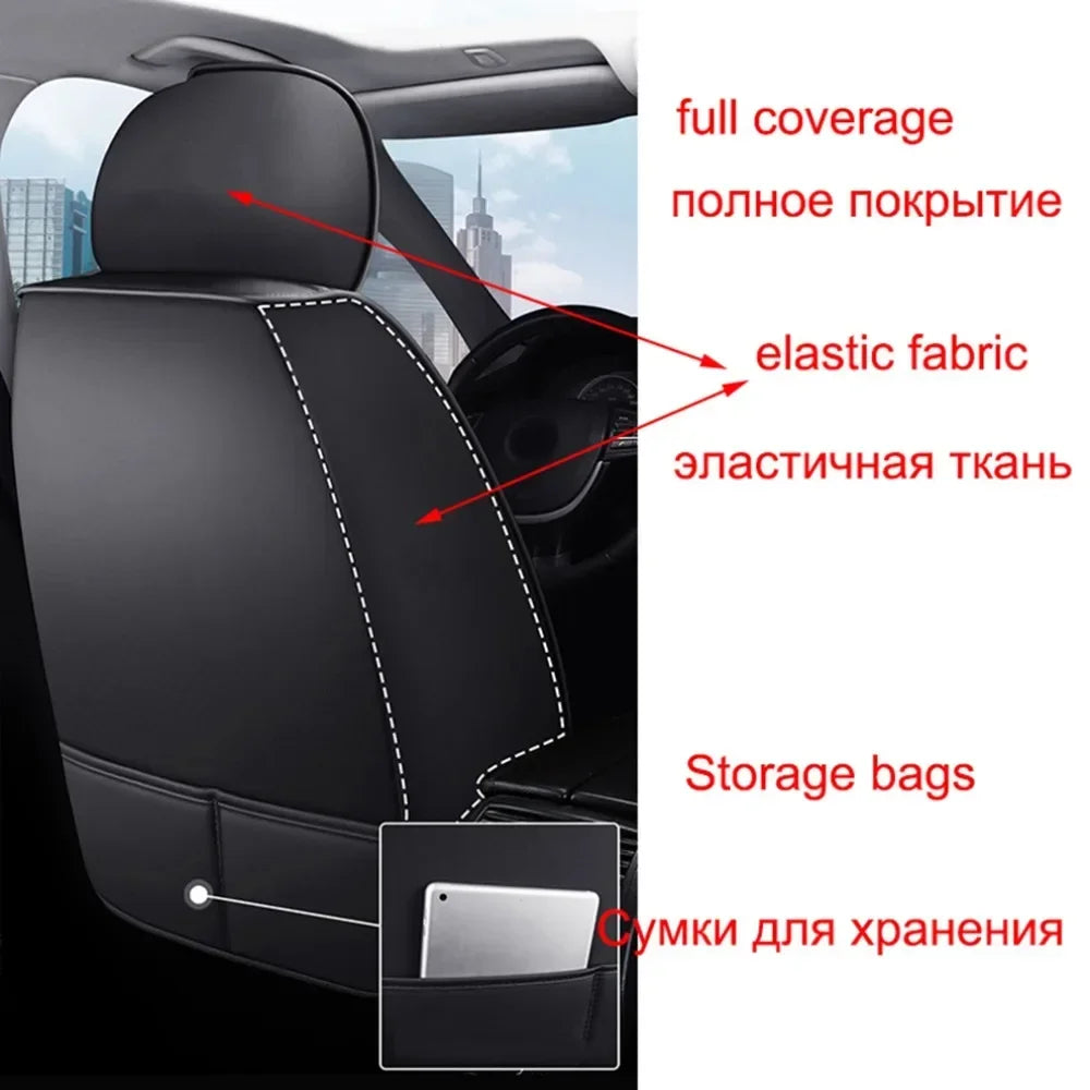 Full Coverage Pu Leather Car Seat Covers for KIA Stinger Cadenza K3 K5 K9 Sportage Ceed Rio Sportage EV5 Car Accessories