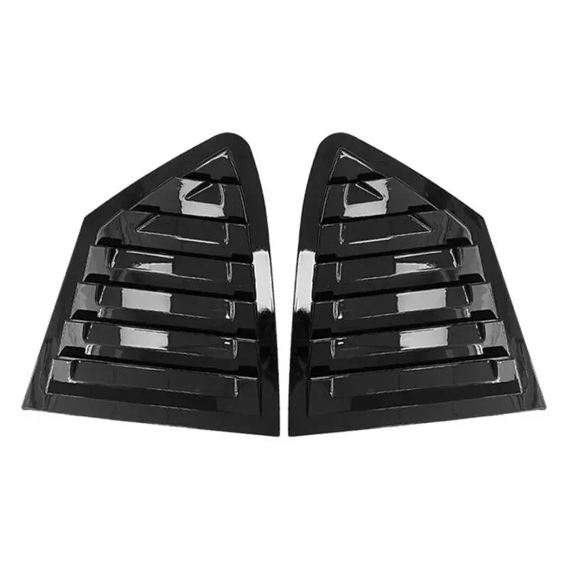 For Ford Focus 2019-2023 Sedan Hatchback Car Rear Louver Window Side Shutter Cover Trim Sticker Vent Scoop ABS Carbon Fiber Auto