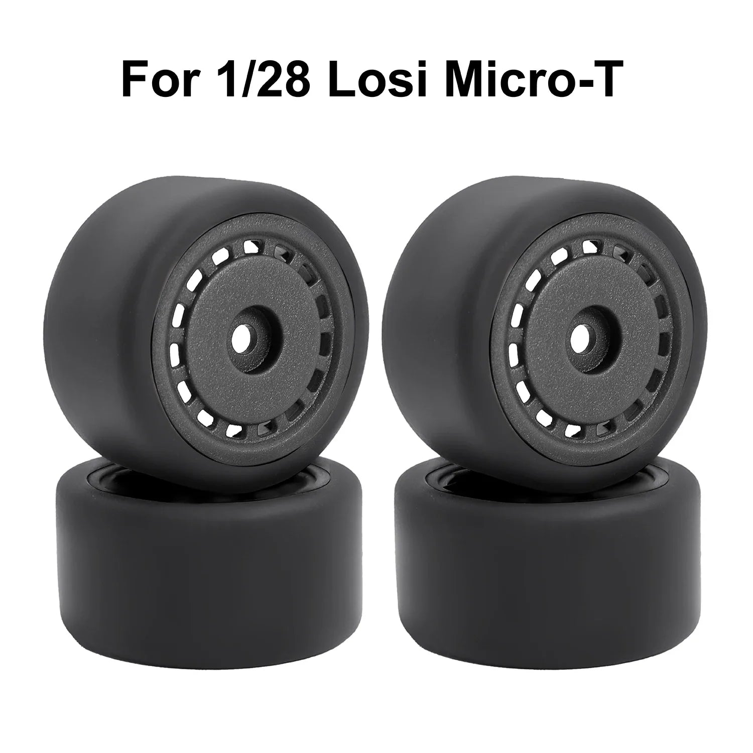 For 1/24 LOSI Micro-B On-Road Drift Racing Wheel Rims Hub with Tires Pre-mounted Pin For 1/28 Losi Micro-T WLtoys 244016