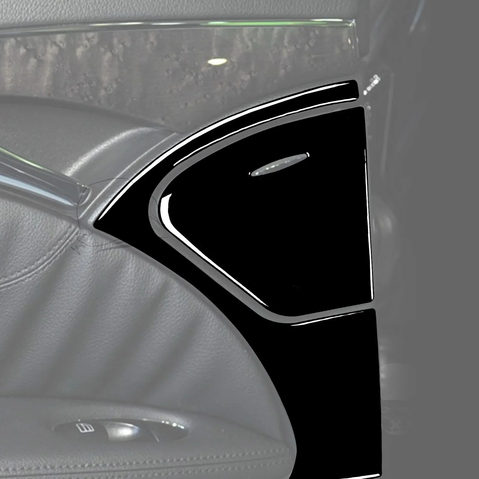 For Mercedes W211 E Class Accessories Interior 2003-2009 Co-pilot Storage  Speedometer Headlight Dashboard Stickers Piano Black