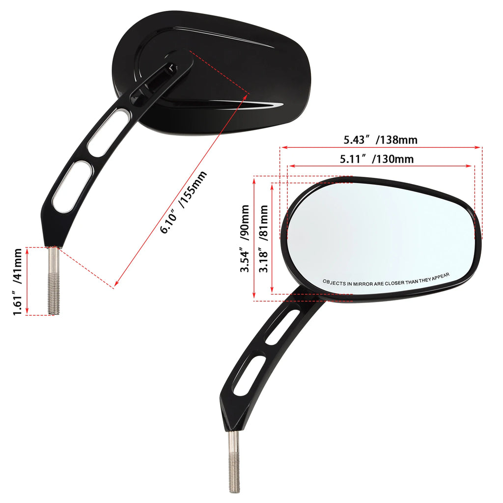 Rear View Side Mirror Accessories Fits For Harley Touring Road King XL 883 Sportster Fatboy Dyna FXDF FLSTF Softail Motorcycles