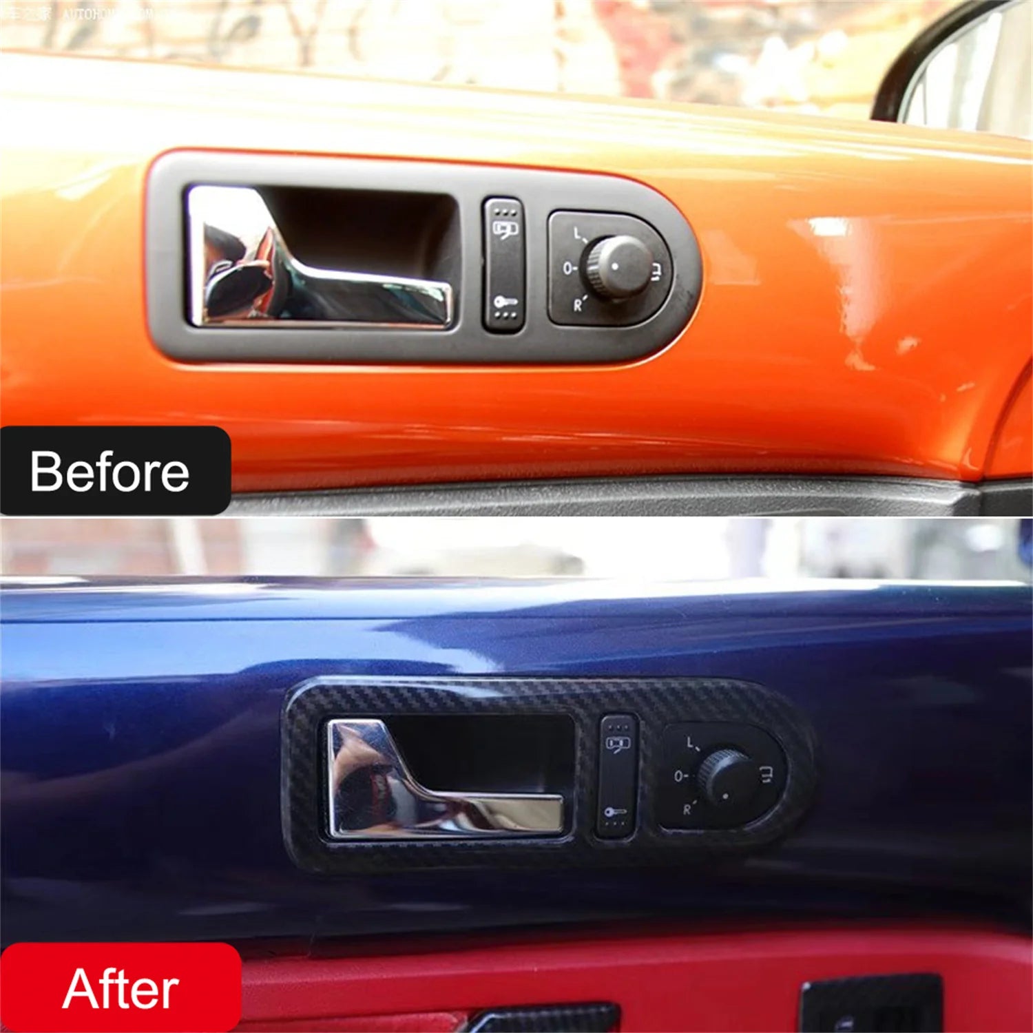 For VW Volkswagen New Beetle 2003-2010 Car Interior Door Handles Decor Cover Trim ABS Accessories 2pcs