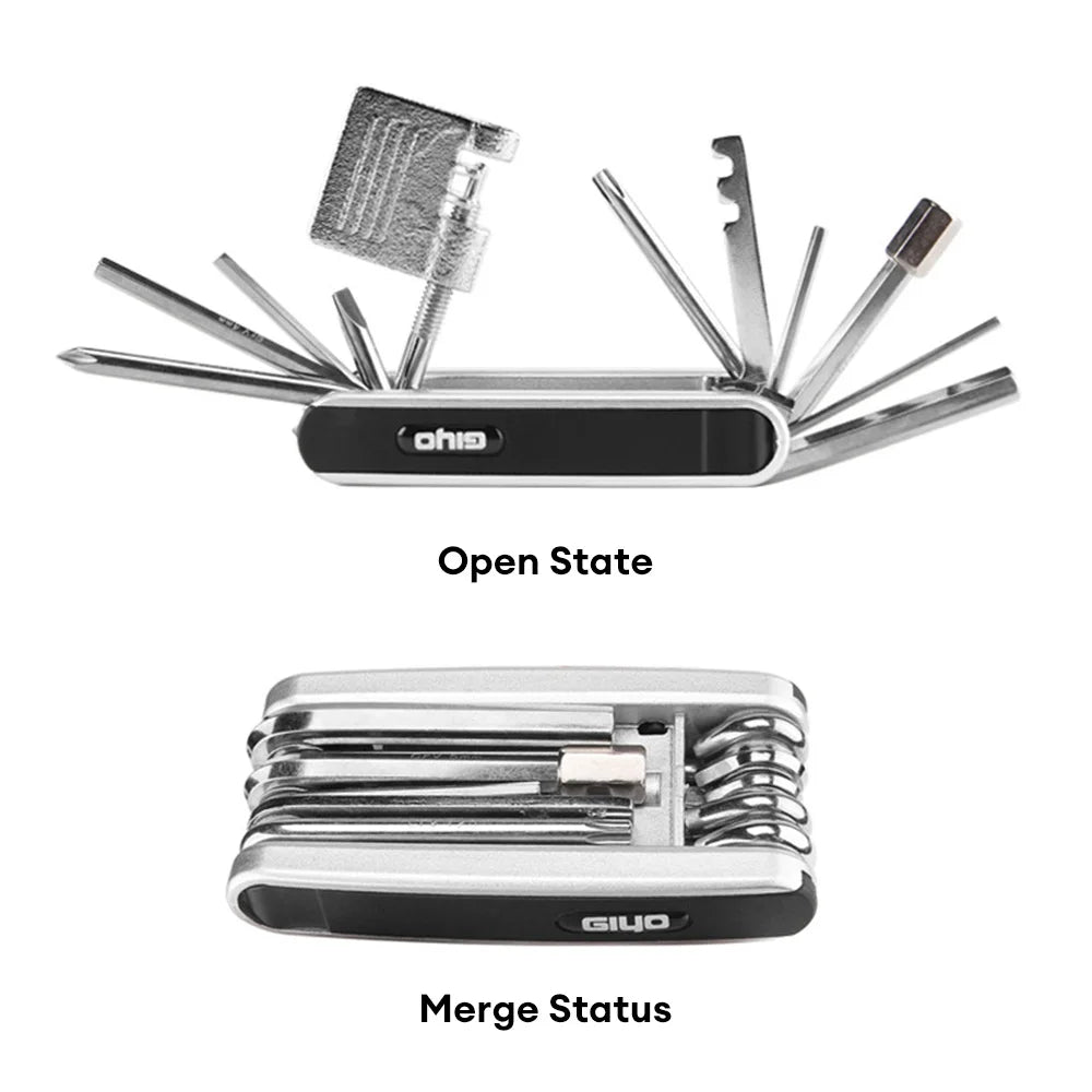 13 in 1 Bicycle Repair Tools Kit Portable MTB Road Bike Maintenance Tool Set Hex Spoke Screwdrivers Tyre Lever Allen Wrench