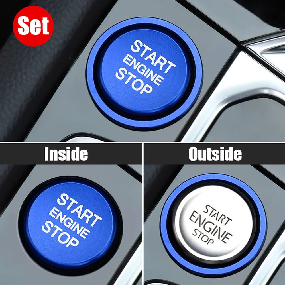 Interior Accessories For VW Arteon CC Passat B8 Golf 7 Magotan Jetta T-Roc Car Engine Start Stop Button Ring Ignition Cover Trim