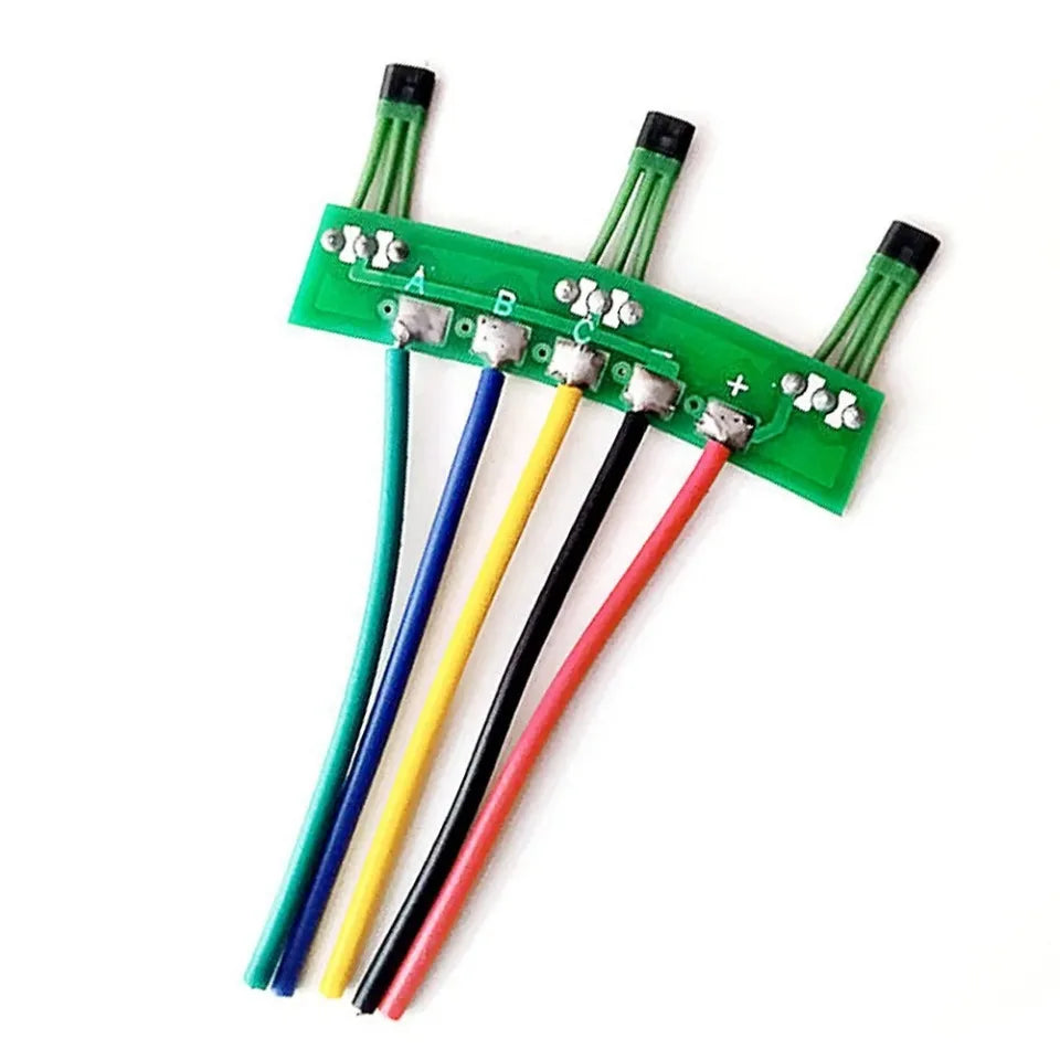 Electric Vehicle Hall Effect Sensor 10G 3144/3143 Green Motor PCB Parts Board with 120 Degree Wires And Electrical Panel Cable