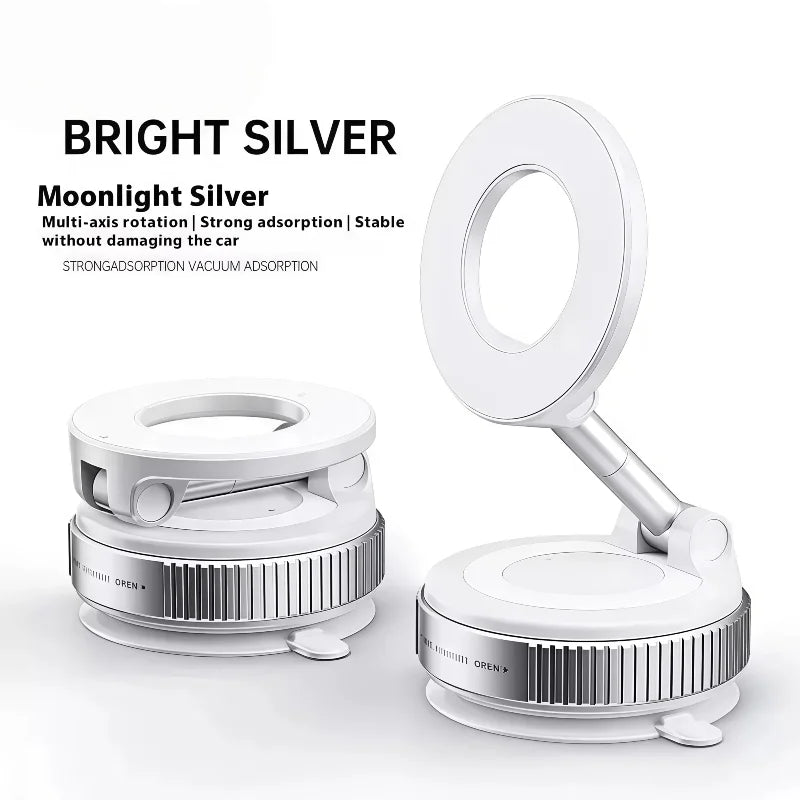 Vacuum Strong Magnetic Car Phone Holder Foldable Design 360° Adjustable Foldable Car Vacuum Mount For Car/Desk/Bathroom/Universa