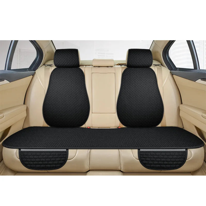 Car Seat Cover Accesorries Flax Summer Protect Cushion Protector Front Rear Full Set Vehicle Supplies Auto Interior Universal