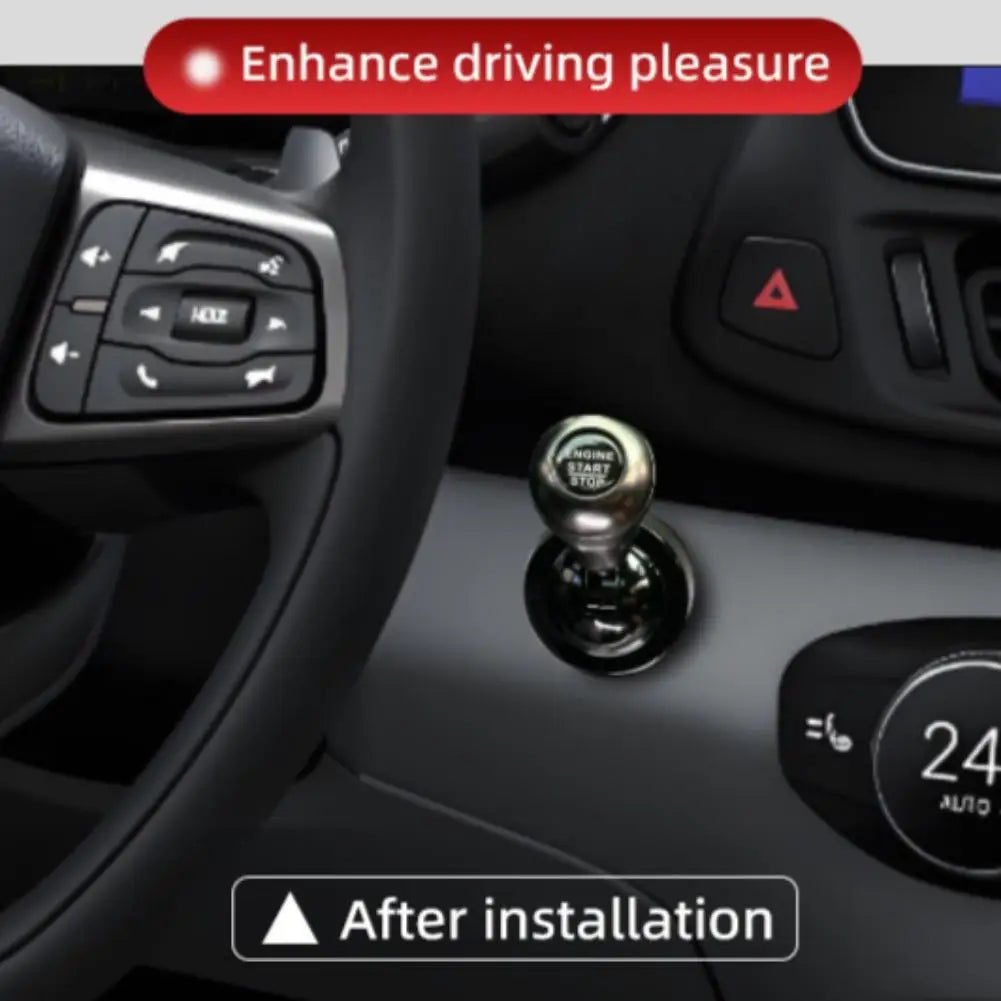  Car One-Touch Start Button with Push-to-Start Rocker Lever Car Accessories Interior Decor Push Rocker One-Touch Start accessor