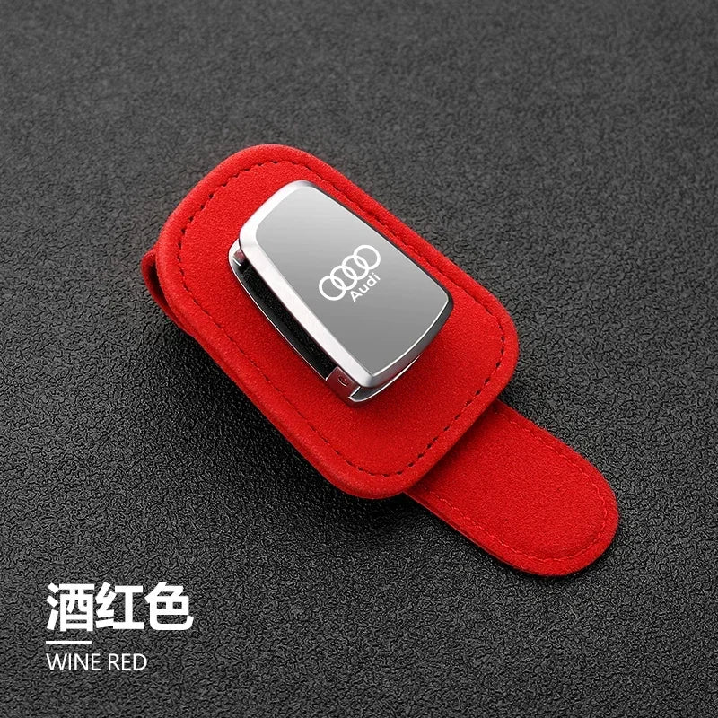 car glasses case clip storage interior modification  For Audi A1 A3 A4 A5 A6 A7 S3 S4 S5 S6 RS3 RS4 RS5 RS6 Q2 Q3 Q5 Q7 Q8 TT