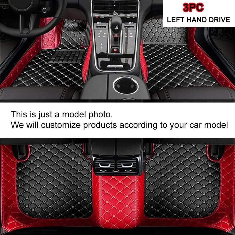 Car Floor Mats For VW VW Golf 7 7.5 GTE GTD GTI 2012~2020 Carpets Leather Mat Rugs Pad Interior Parts Car Accessories