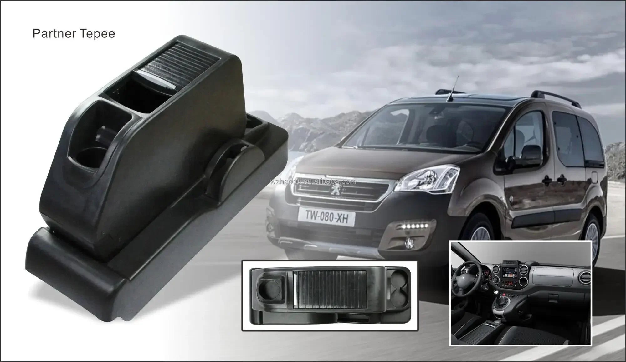 For Citroen Berlingo 2010–2019 Armrest Console Organizer Car Interior Storage Box Accessory for Peugeot Driving Comfort