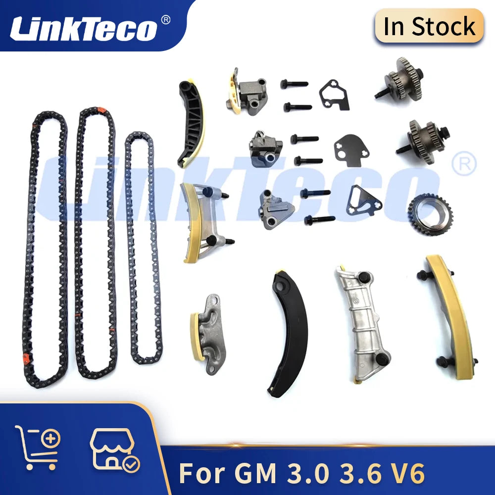 Engine Parts Timing Chain Kit Fit 3.0 3.6 L V6 DOHC For 10-17 Chevrolet GMC BUICK CADILLAC GMC SAAB HOLDEN ALPHEON LFX LF1