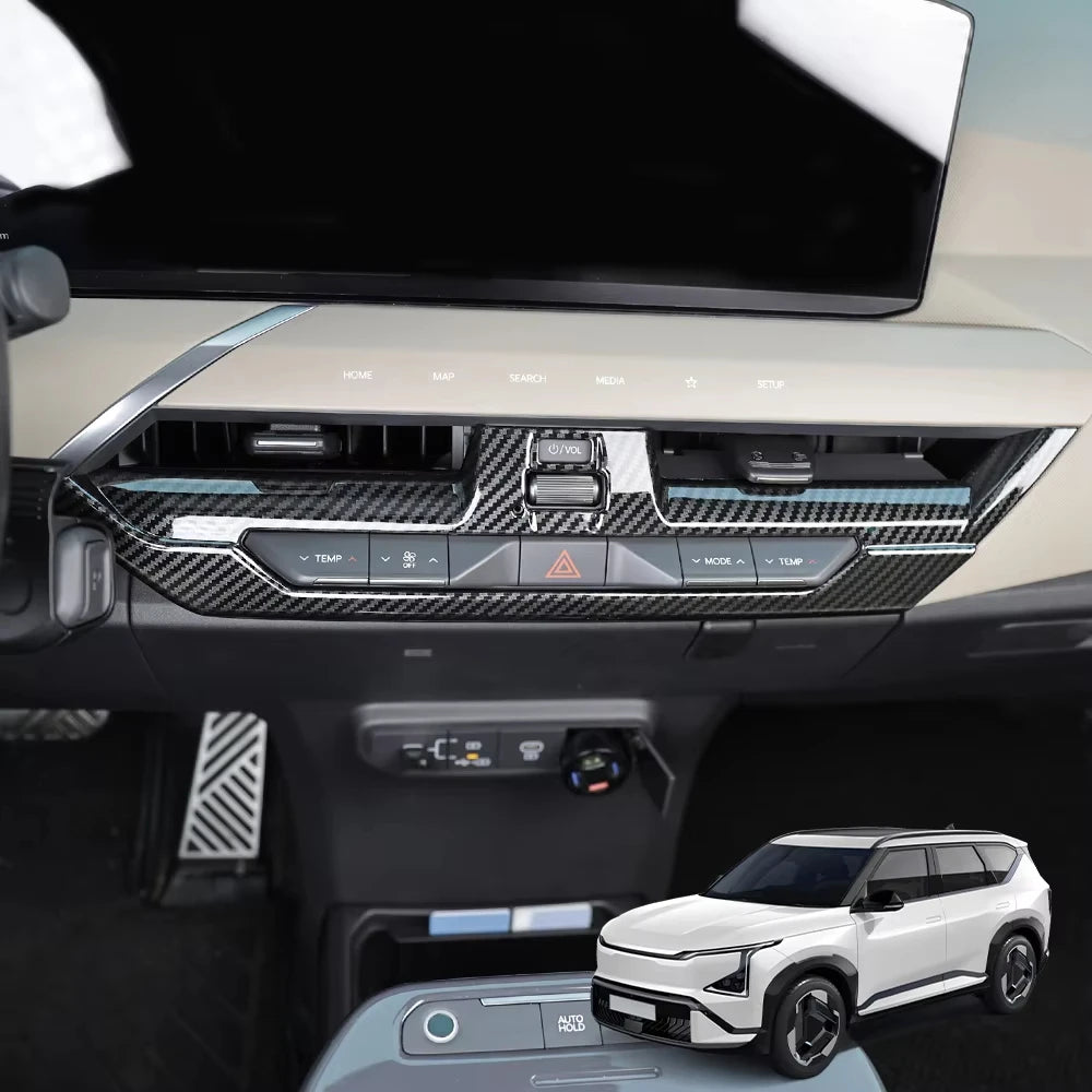 1PCS Car Interior Accessory for KIA EV5 2025-2026 Left-Hand Drive Dashboard Middle Air Conditioner Vent Cover Trim ABS Material