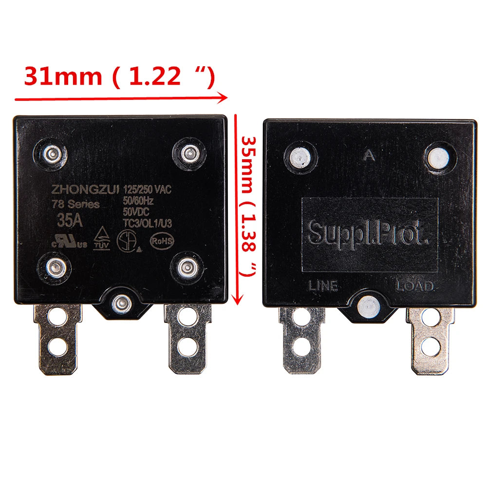 Children's Electric Vehicle Battery Automatic Reset Relay Fuse,Short Current Overload Protector Kid's Electric Car Accessories
