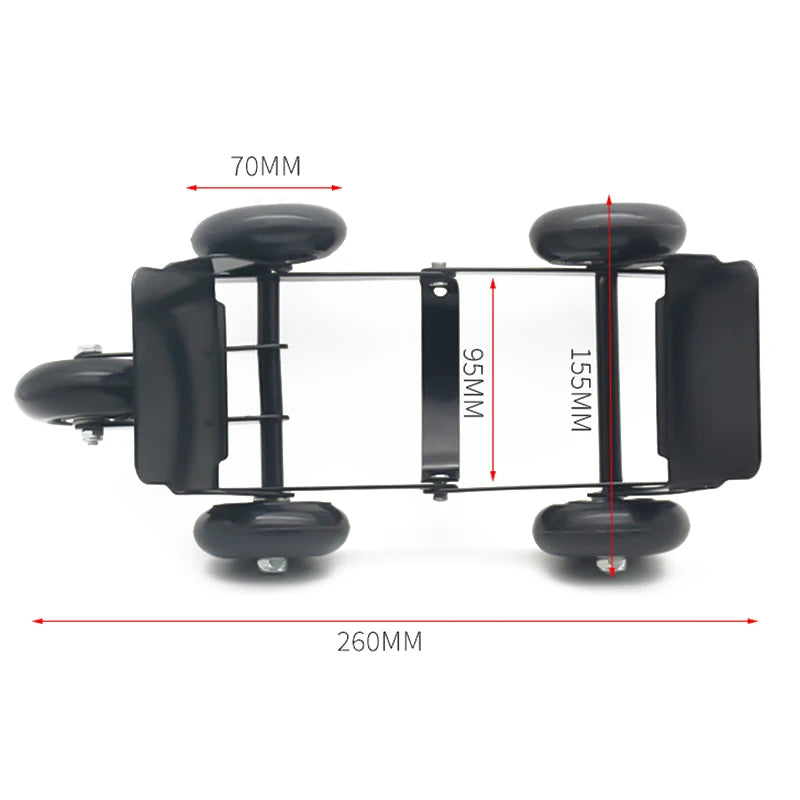 Electric Vehicle Flat Tire Mover - Emergency Cart for Motorcycle/Car/Battery-Powered Vehicles