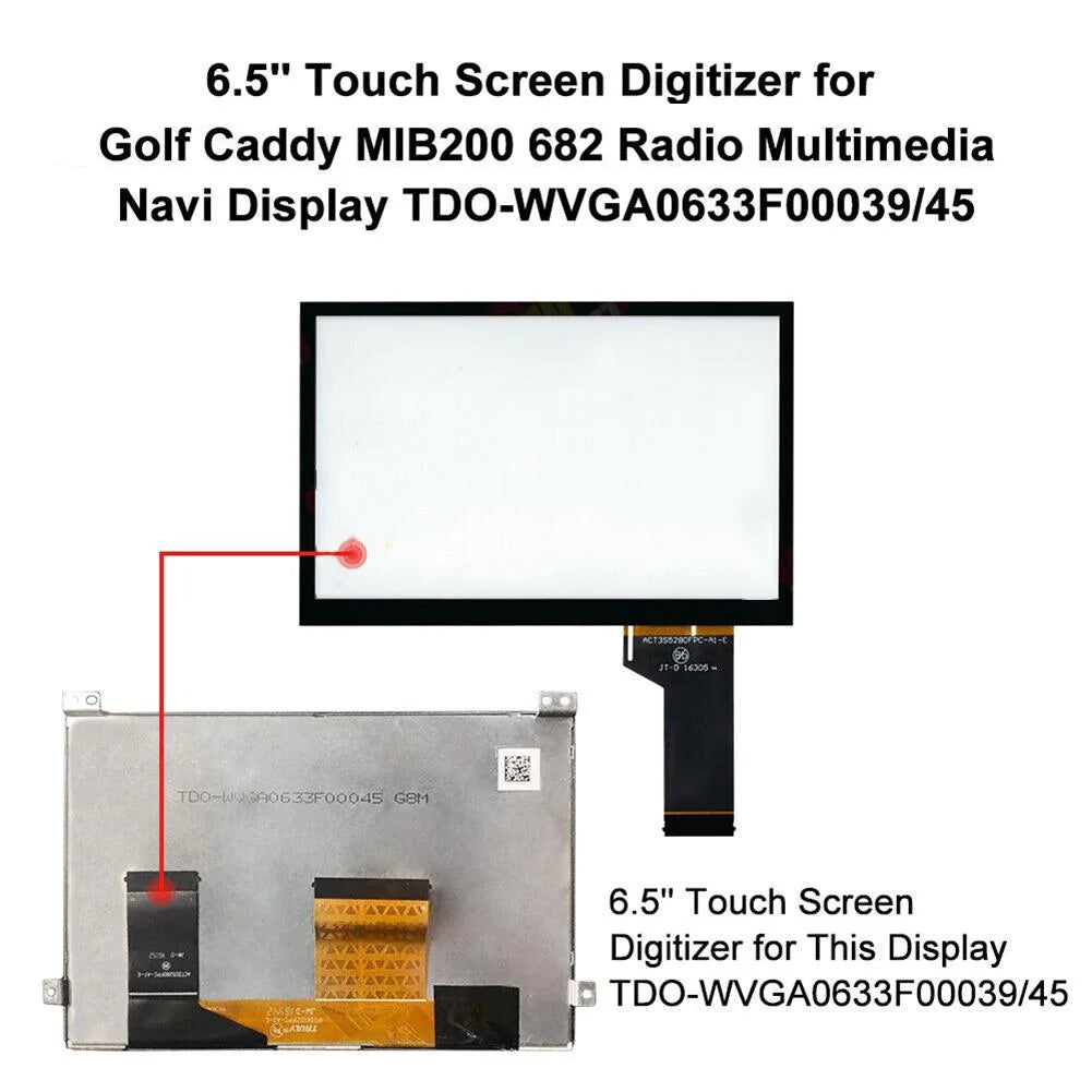 6.5 Inch Touch Screen Glass Digitizer For Skoda MIB2 MIB STD2 Radio Multimedia Navi Car Interior Touch Screen Digitizer