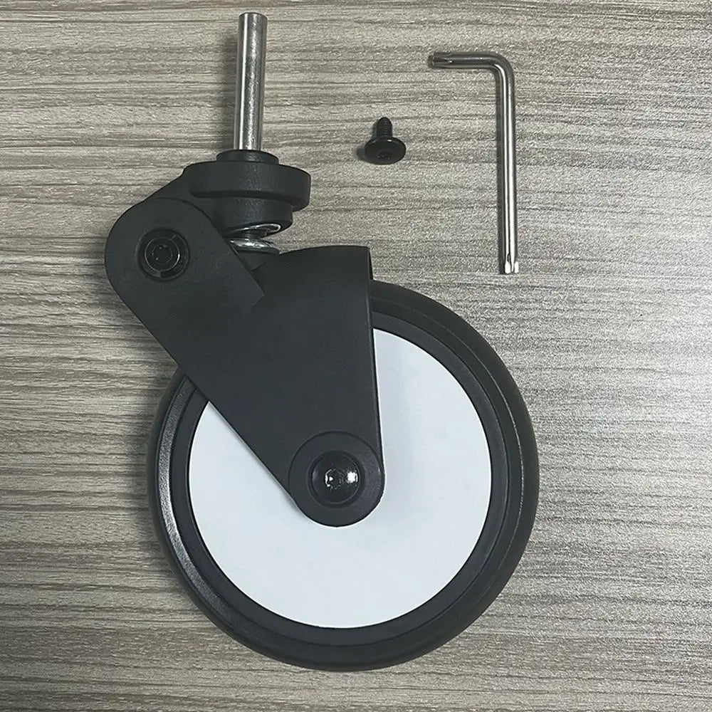 Accessories With Tools Trolley Wheel Bracket Stroller Wheels PU Tyre Side Cover Screw Clip Type Wheel Axle  Accessories