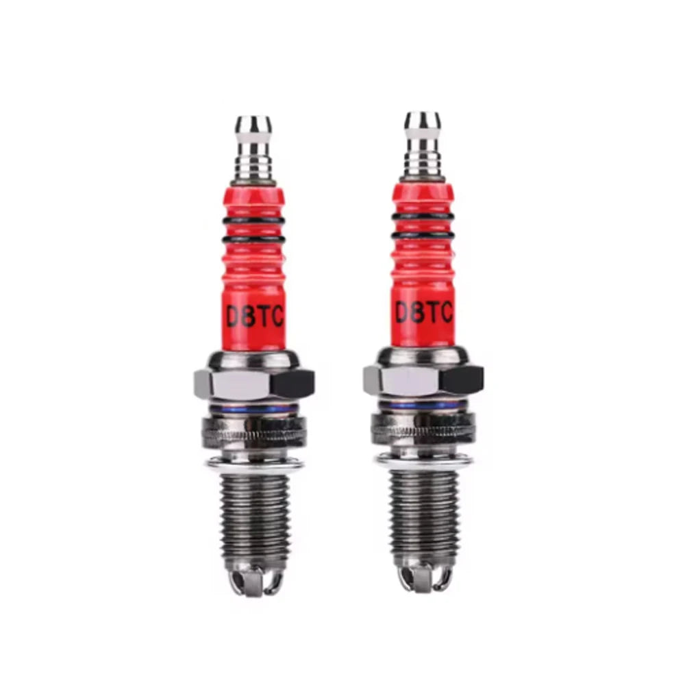 1/2Pcs Racing Spark Plug 3 Triple Electrode D8TC For ATV 50cc-150cc Scooter Dirt Bike Go Kart Atv Scooter Motorcycle Ignition