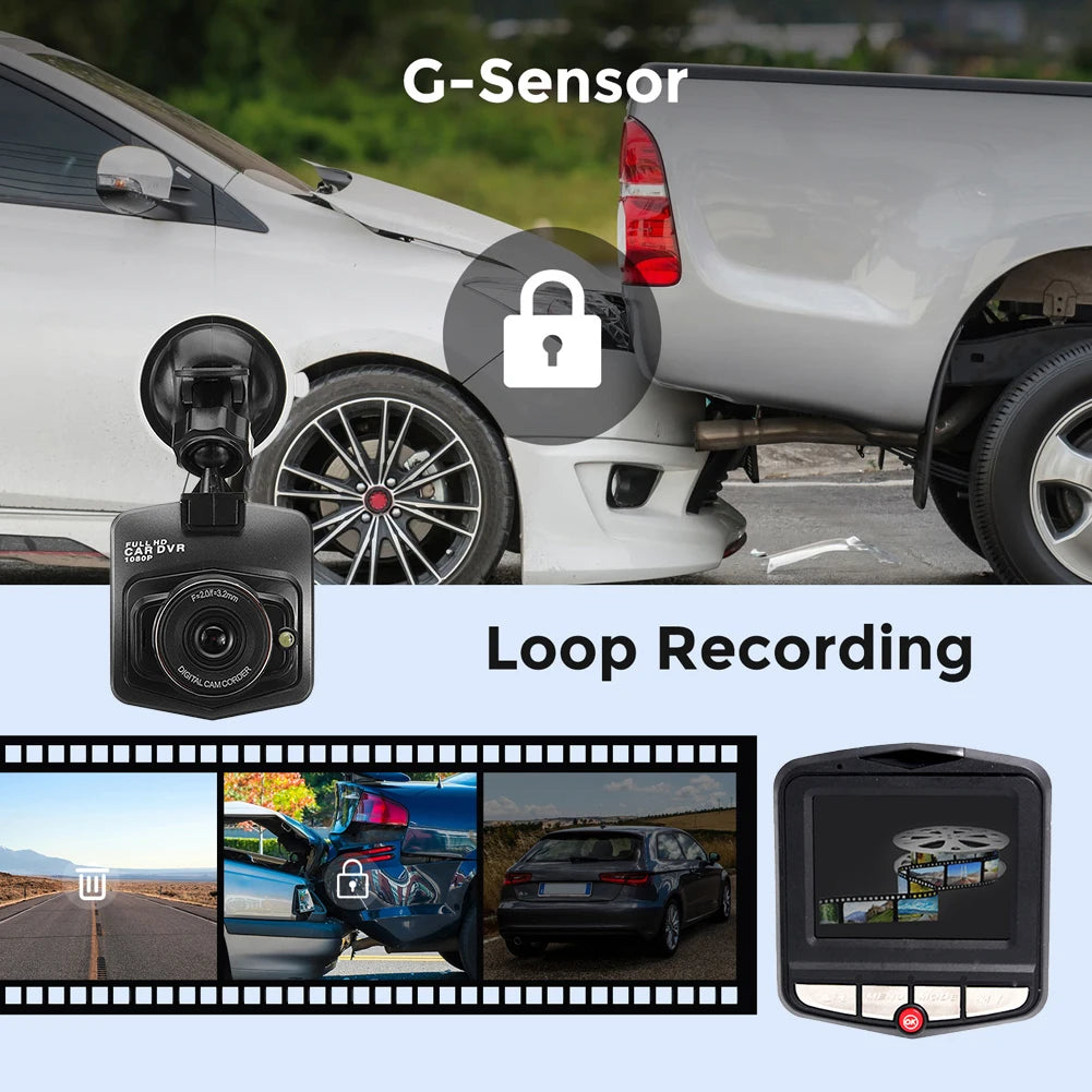 1080P Full HD Dash Cam 140 Degree View Angle Night Vision Loop Recording Car DVR Vehicle Driving Recorder Support TF 32G