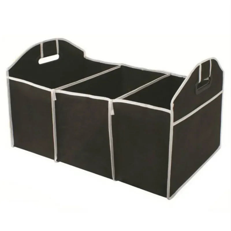 Car Multi-Pocket Trunk Organizer Large Capacity Folding Storage Bag Trunk Stowing Tidying Trunk Organizer Car Stuff Accessory
