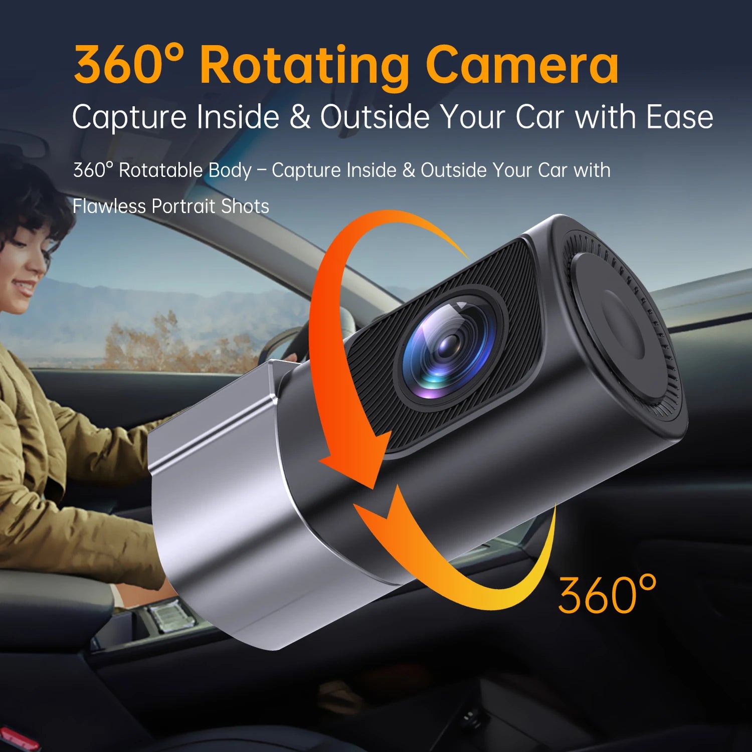 1080P WiFi DashCam New Vehicle Recorder APP Control Smart Car Dash Camera Video Recorder Night Vision 360° Rotation For All Cars