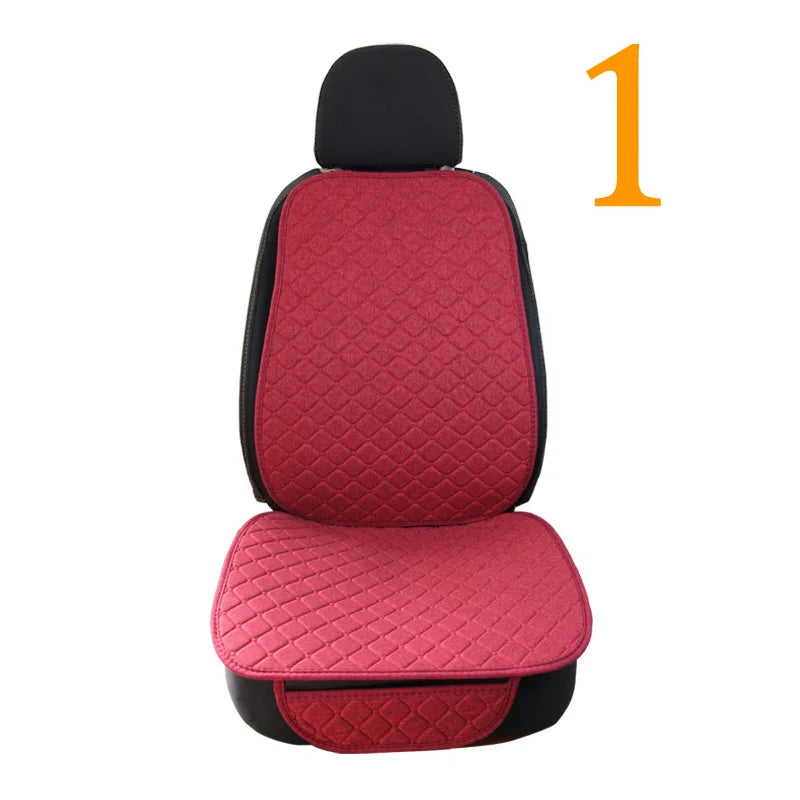 Car Seat Cover Accesorries Flax Summer Protect Cushion Protector Front Rear Full Set Vehicle Supplies Auto Interior Universal