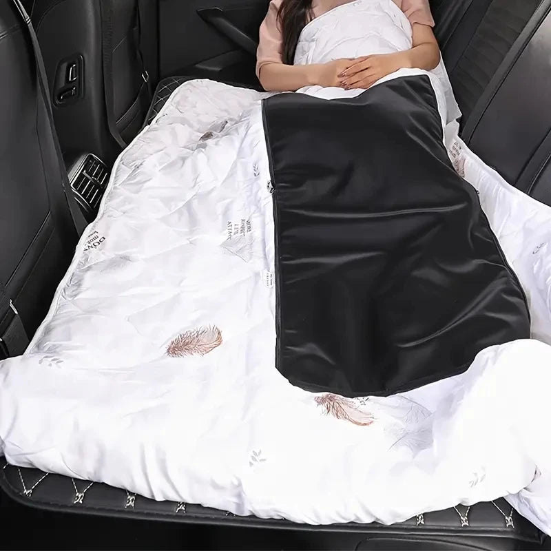 Foldable Bed for Car Backseat – Faux Leather Travel Mattress, No Need for Inflation, Perfect for Comfortable Road Trips