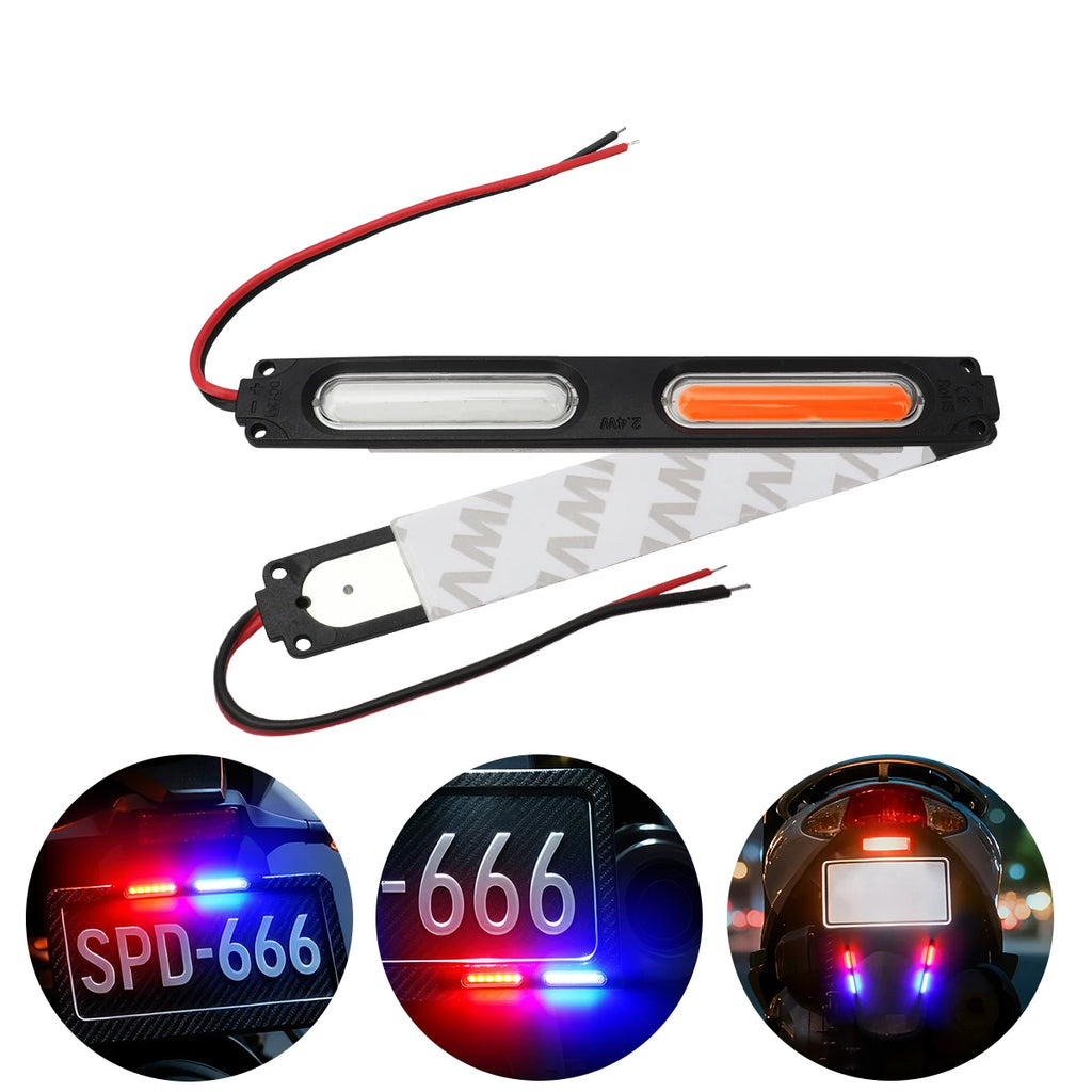 Easy install dual light LED module flashing red blue for motorcycles For cars electric vehicles pickup trucks lamp