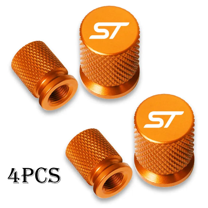For Ford ST FOCUS 2 3 Mondeo Fiesta Kuga MK2 MK3 MK4 Car Wheel Tire Valve Caps Tyre Stem Covers Airdust Waterproof