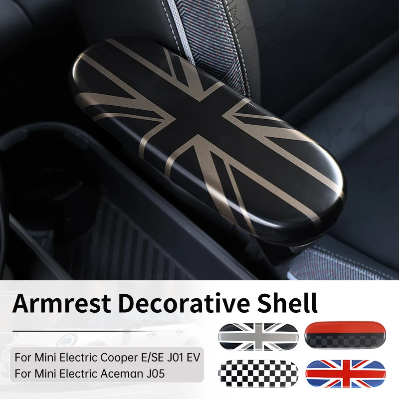 Car Central Control Armrest Decorative Protective Shell For Mini Electric Cooper E/SE J01 EV J05 Aceman Car Interior Accessories