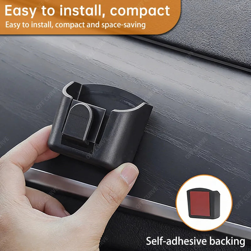 Car Key Holder Clip Car Interior Storage Box Dashboard Organizer Adhesive Mount for Card Key Rack Universal Car Accessories