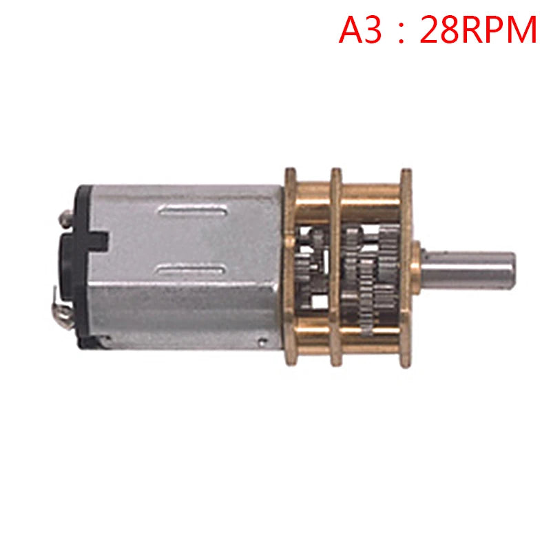 Mini N20 Gear Motor DC 3V-12V Slow Speed Full Metal Gearbox Gear Reducer Electric Engine Large Torque DIY Toy Robot