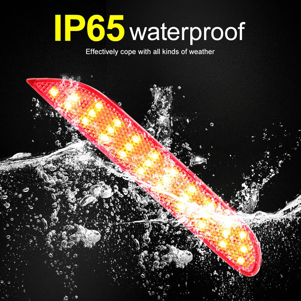 LED Rear Bumper Reflector Lights For Nissan X-trail T32 Rogue Qashqai J11 Leaf Pathfinder Infiniti Q50 QX60 JX35 2014 2015 2016