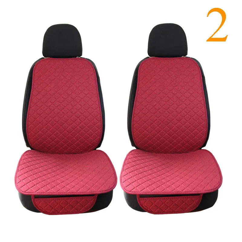 Car Seat Cover Accesorries Flax Summer Protect Cushion Protector Front Rear Full Set Vehicle Supplies Auto Interior Universal