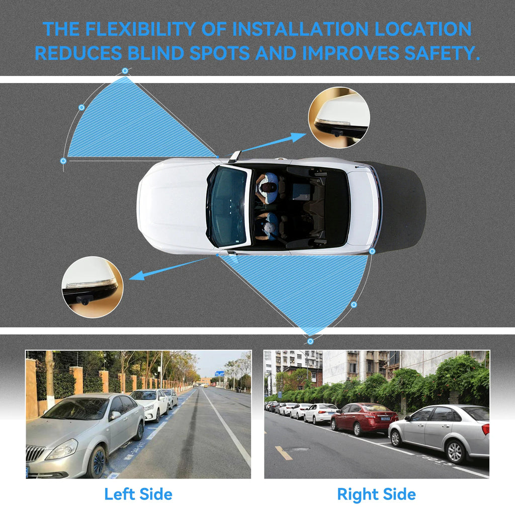 Adinkam 4CH Mstar Dash Cam 12 ''WIFI Rear View Mirror 4 Cameras  Side Fisheye Golden Lens Full HD Night Vision Parking Monitor