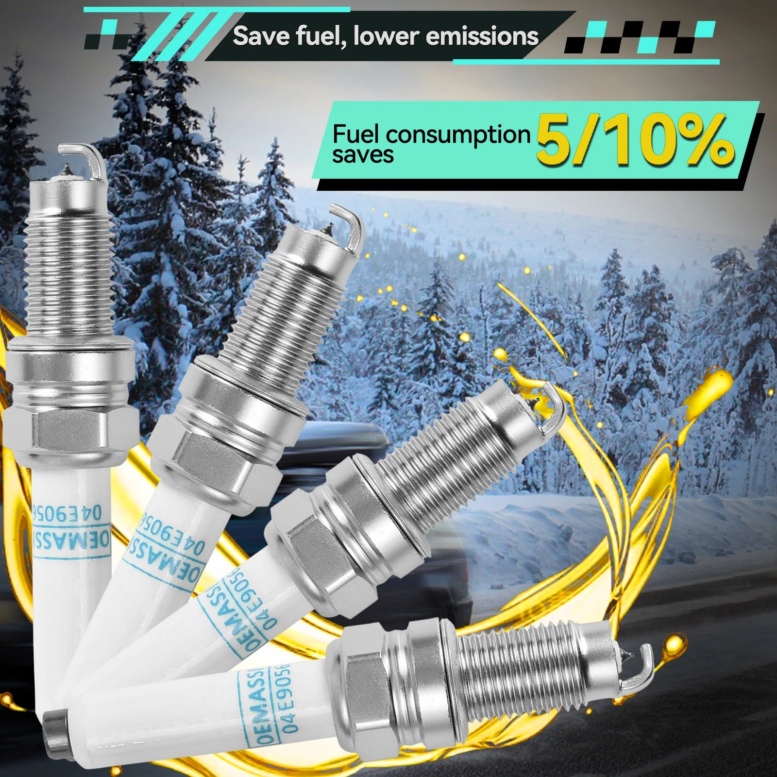 4X Iridium Spark Plugs For Audi A3 A4 A5 Seat Ibiza Leon Skoda Fabia Octavia VW Golf VI VII Jetta Passat B8 Touran 04E 905 612