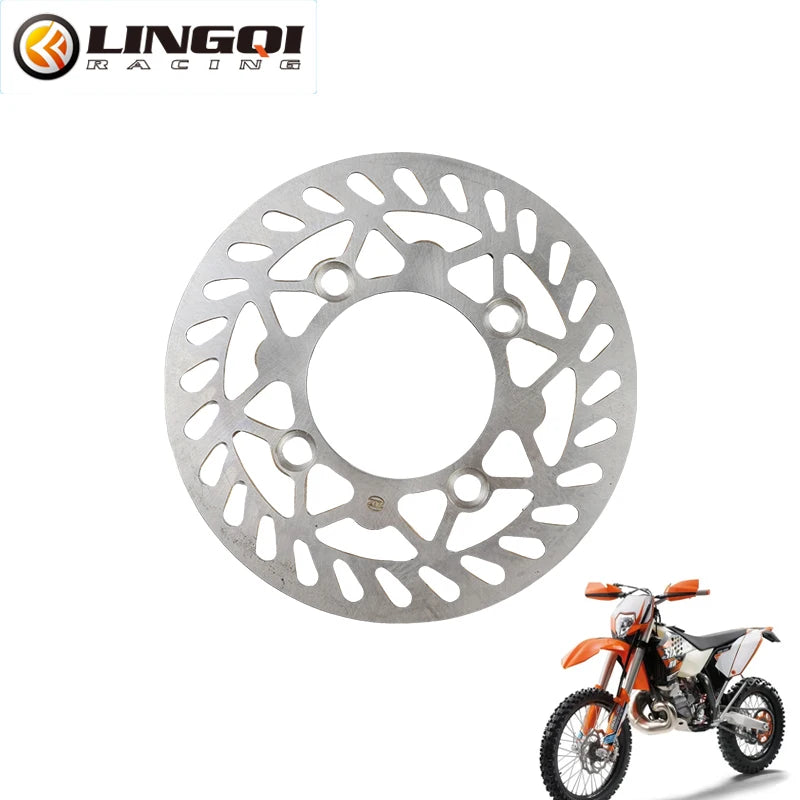 LINGQI RACING Motorcycle 185mm 195mm 230mm Steel Front Rear Wheel Disc Brake Disk Rotor Plate For Dirt Pit Bike Off Road CRF