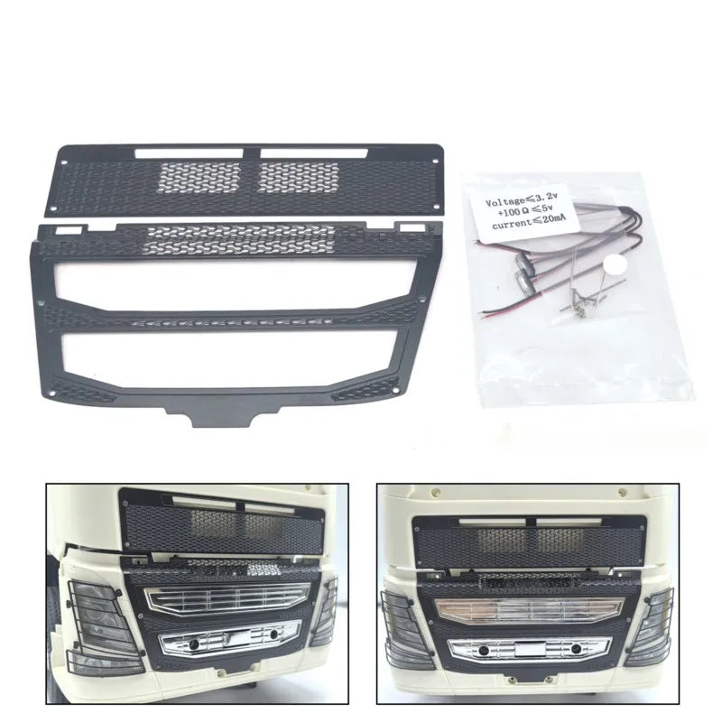 Upgrade Accessories Intake Cover LED For 1/14 DIY TAMIYA 56362 RC Recovery Truck Models Radio Control Timber Lorry 56360 56365