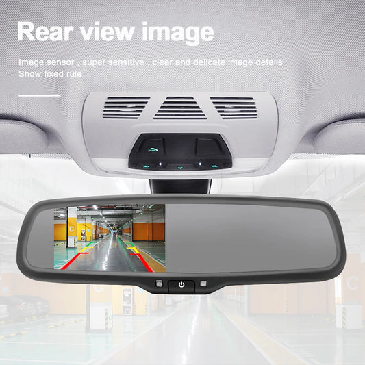 Carsanbo Car 4.3-inch AHD Rearview Mirror TFT LCD Display with Special Car Bracket HD Reversing Rearview Mirror Parking Screen