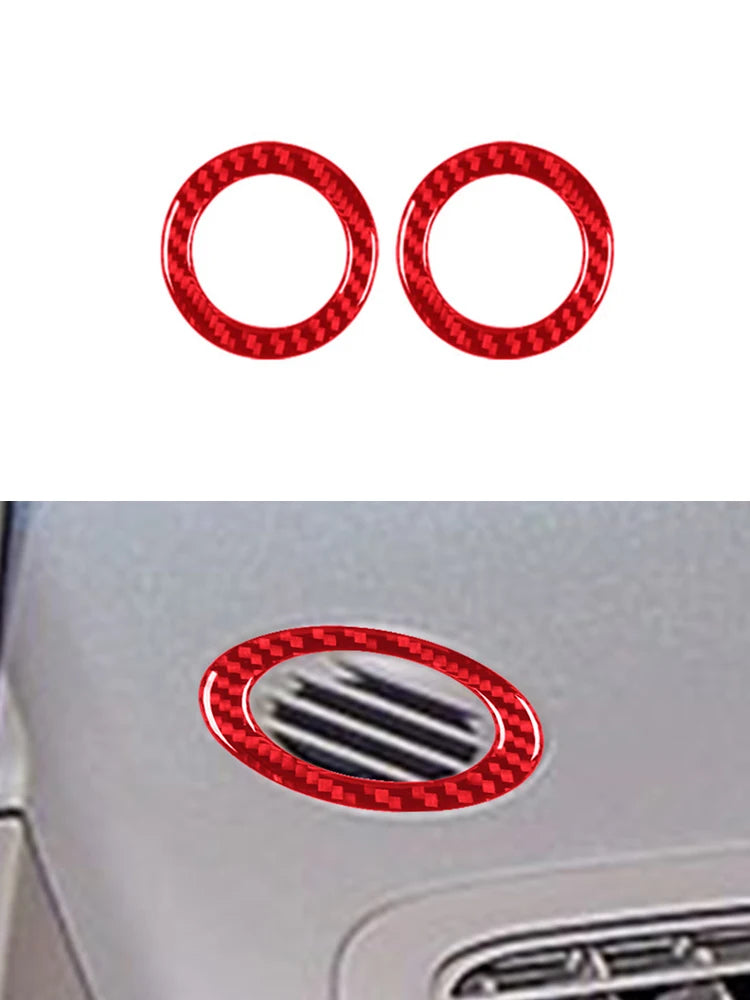 Carbon Fiber Red Sticker Car Interior Accessories For Nissan Quest 2004 2005 2006 Center Control Panel Dashboard Decorative Trim