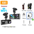 3Camera WIFI Dash Cam 2cam Car Camera 1080P Video Recorder Car DVR Front Rear View Camera Night Vision Black Box Car Accessories