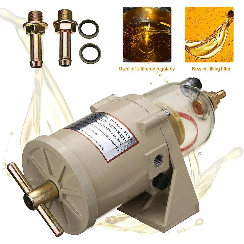 500FG 500FH Fuel Filter Marine Engine Fuel Diesel Fuel Filter Oil/Water Separator Marine Boat Trucks 90GPH For Car Boat