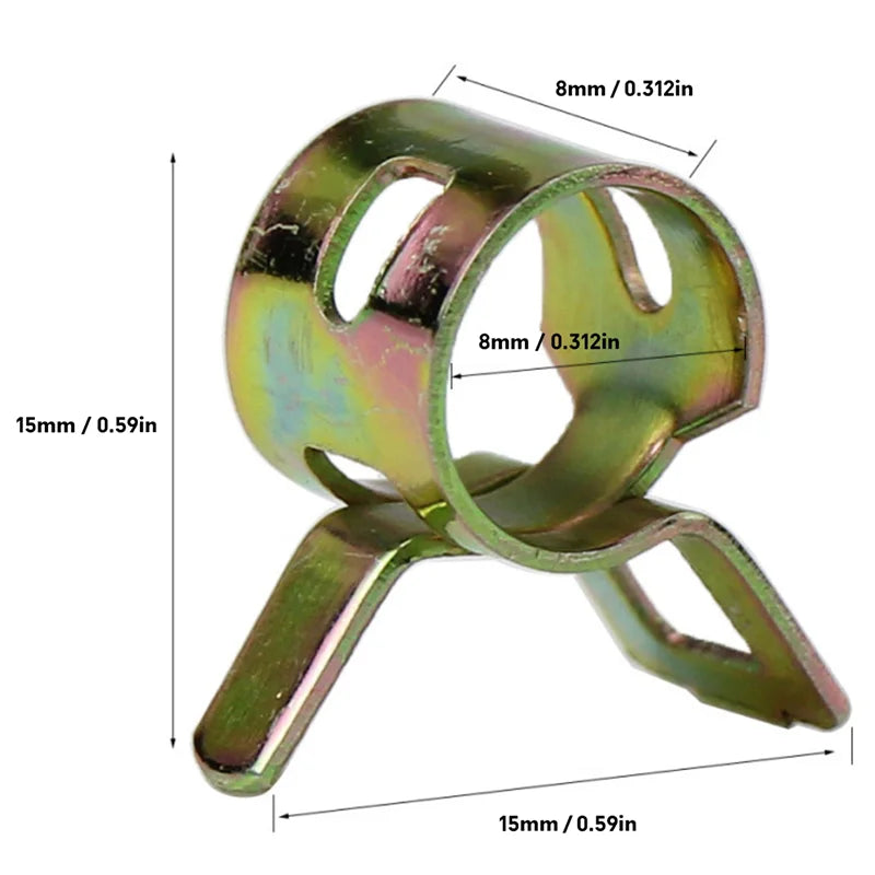 Universal 5-8mm Fuel Filter Kit with Hose & Clips - Reusable Inline Gas Petrol Filter for Motorcycle ATV Dirt Bike Scooter