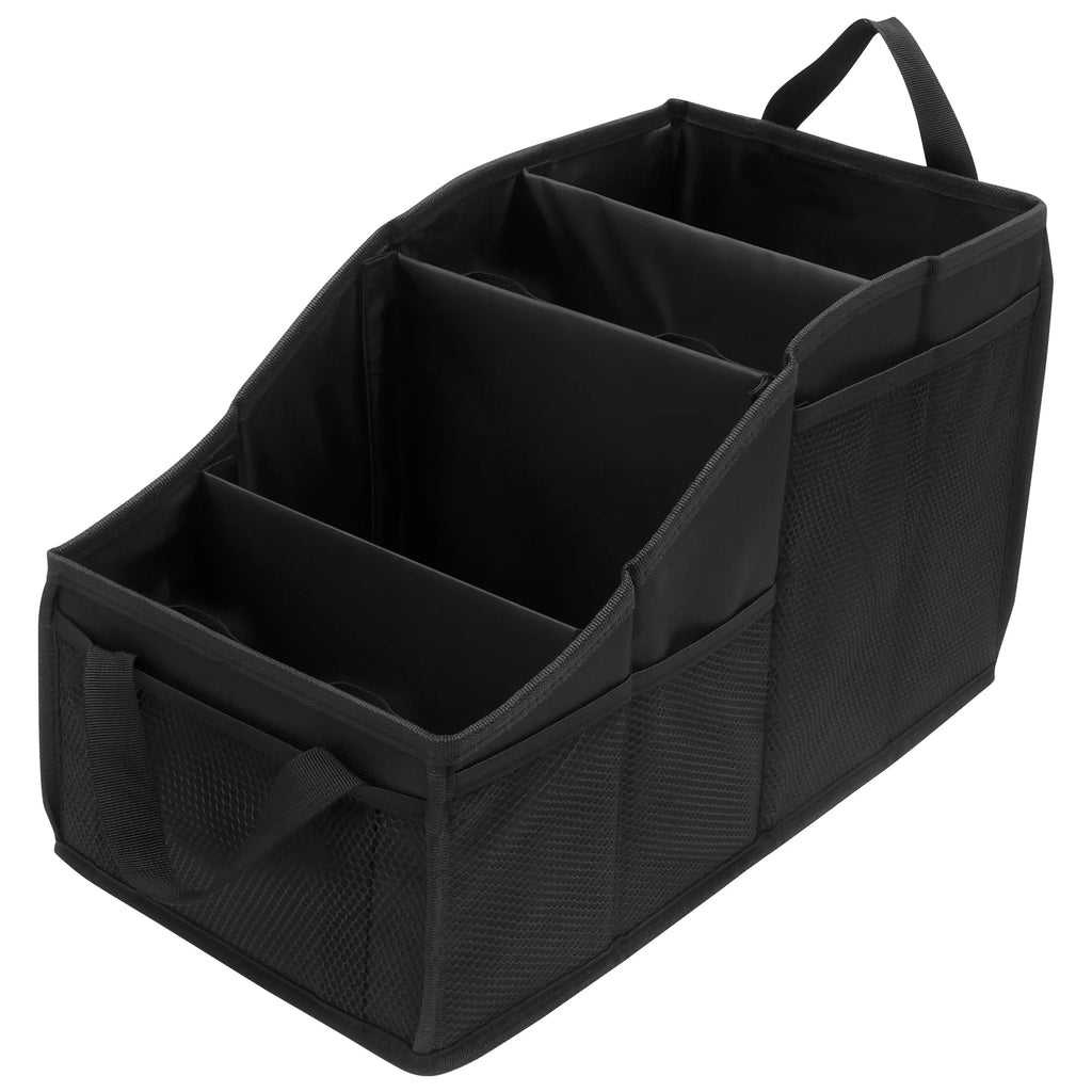 Car Seat Caddy Organiser Large Capacity Foldable Passenger Seat Storage Organizer With 4 Compartment for Automotive Home Office