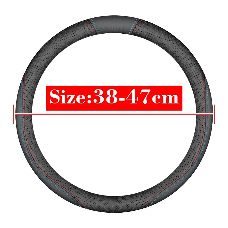 Large Size Bus Truck Steering Wheel Cover Leather Braid Cover for MAN TGS TGX E TGE CIT TGL TGM Auto Interior Accessories