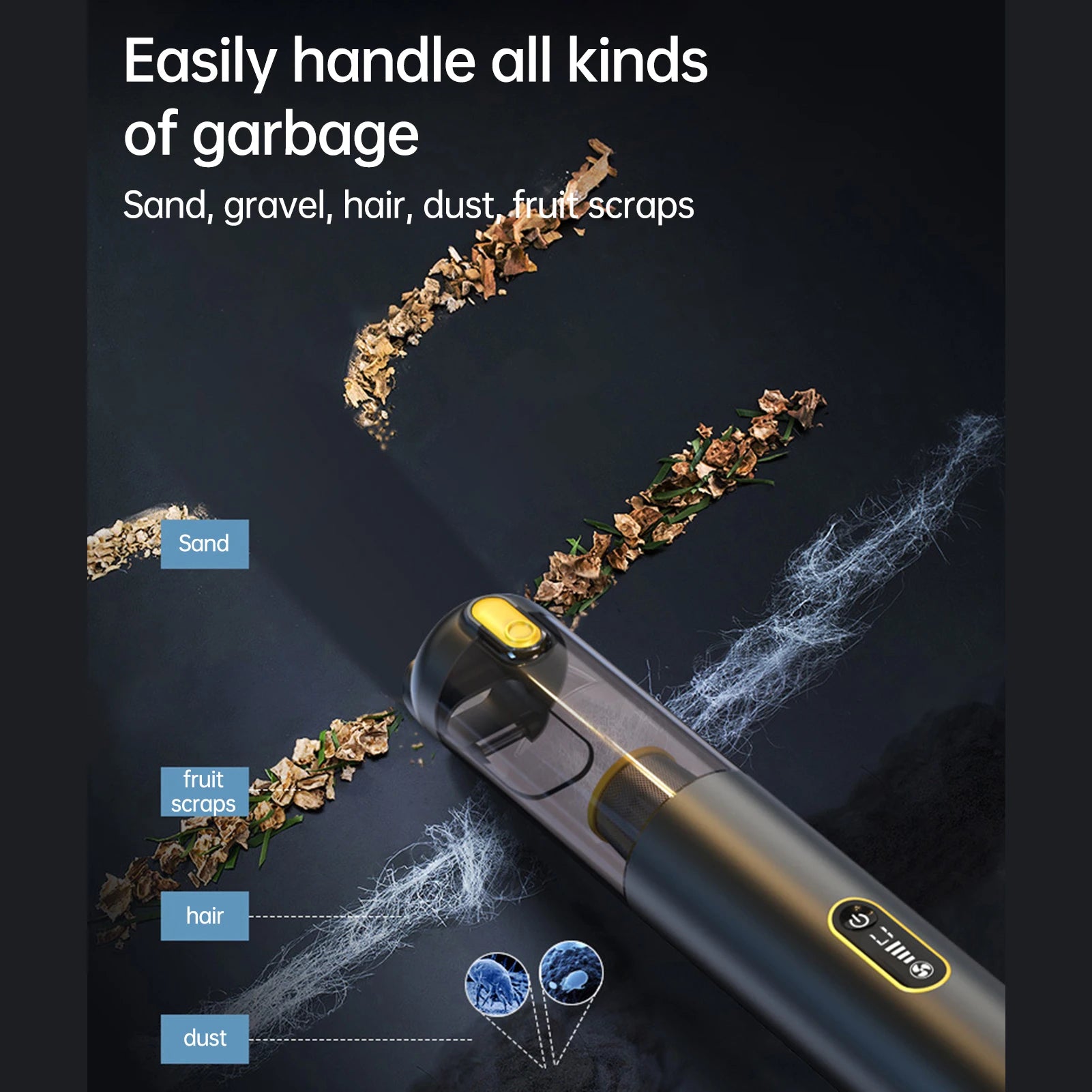 Car Vacuum Cleaner Cordless Handheld Max 18000Pa Suction 4 in 1 Multi Functional Portable Vacuum for Home Car Office