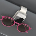 Car Sun Visor Glasses Holder Carbon Fiber Pattern Sunglasses Clip Ticket Card Mount Bracket Auto Interior Storage Accessories