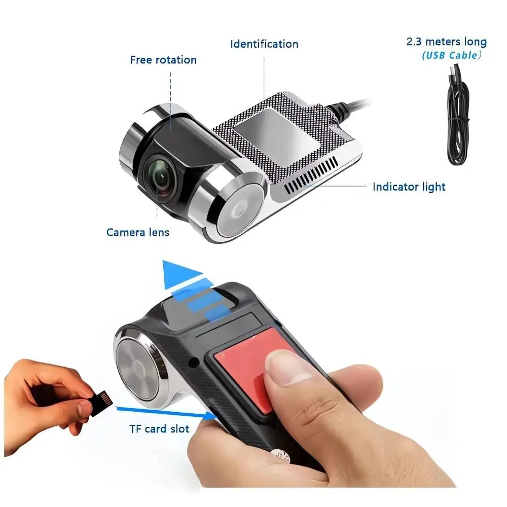 NEW HD 1080P Dash Camera Expandable Memory ADAS Smart Car Camera 360° View Video Recorder Driving Recording