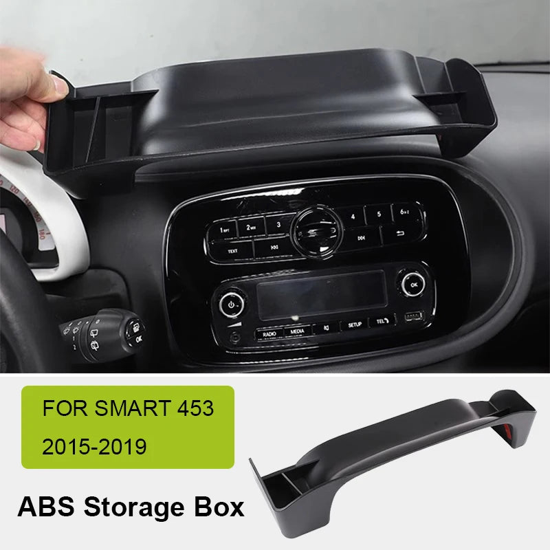 Car Center Control Screen Rear Storage Tray Storage Box Car Interior Accessories for Mercedes Smart 453 Fortwo Forfour 2015-2019